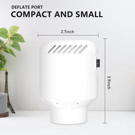 kissleaf Electric Pump for Vacuum Storage Bags, Air Pump Storage Bag, Portable Vacuum Pump for Various Vacuum Sealer Bags, Suitable for Common Vacuum Bags-White (No Storage Bags)