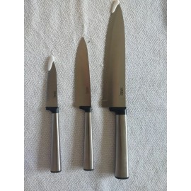 Ginsu Koden Series 8" Chef, 5" Chef and 3.5" Paring Knife - Stainless