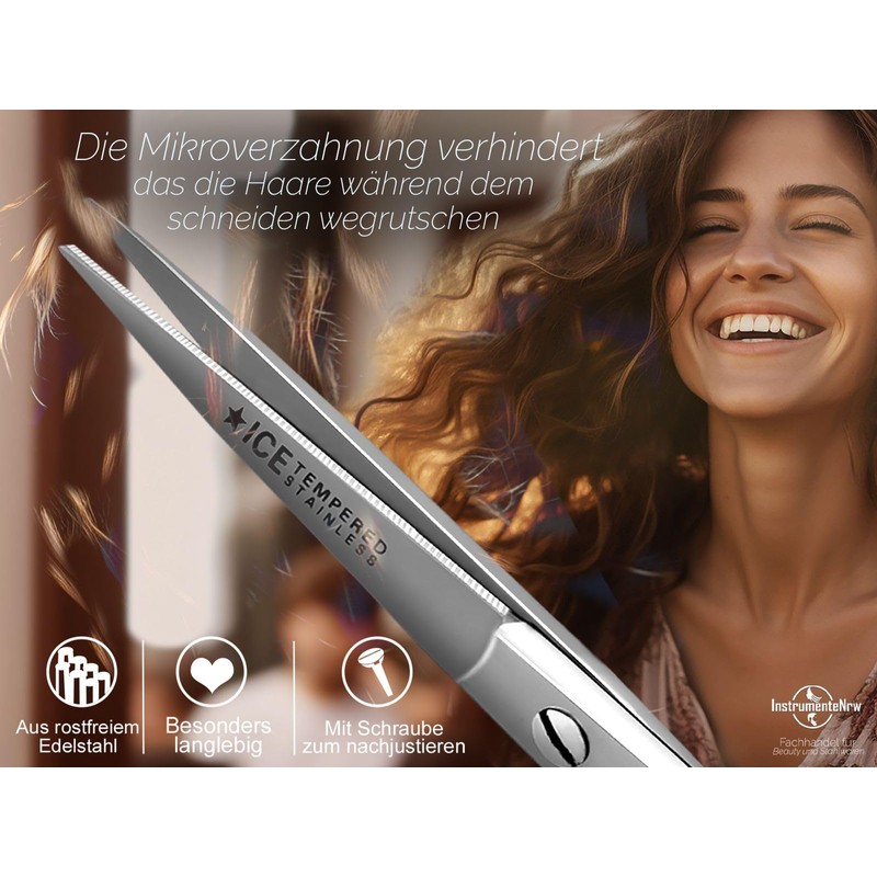 Solingen Professional Hairdressing Scissors with Micro Teeth Instruments NRW or