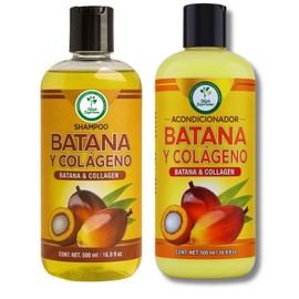 Batana Oil Shampoo with Collagen, Rosemary & Aloe Vera & Conditioner Combo – 16.9 fl oz Each – Nourishing & Moisturizing Combo – Salt-Free, Paraben-Free – For Dry & Thinning Hair – Men & Women