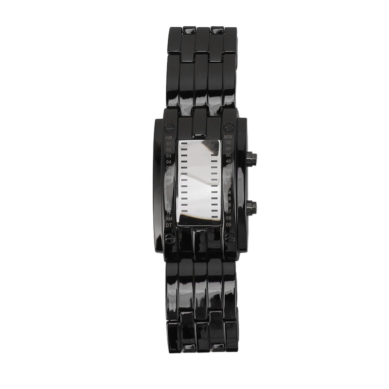 Dual Line Binary Watch Digital Blue LED Alloy Binary Fashion