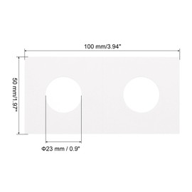 PATIKIL 2x2 Coin Flips, 400 Pack 23mm Cardboard Coin Holder Paper Coin Holders, White