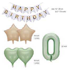 Aabellay 20. Geburtstag Deko Frauen Mann Grün Beige Geburtstagsdeko Gold Geburtstag Luftballon Dekoration Weiß Happy Birthday Banner Konfetti Ballons Luftballons Tortenaufsatz Nummer Folienballons