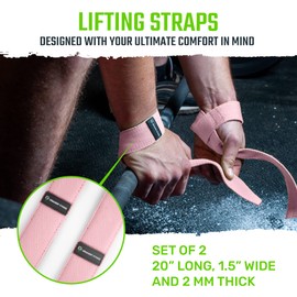 Gradient Fitness Lifting Straps | Wrist Straps for Weightlifting, Deadlift Straps,Lifting Straps for Weightlifting,Straps for Weight Lifting,Weight Lifting Straps for Men/Women,Gym Lifting Grips (P)