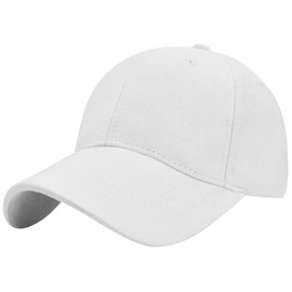 Tuopuda Baseball Cap Men Women Sports Cap 6-Panel Unisex Baseball Cap Outdoor Retro Hat Pure Colour Baseboard Baseball Cap Adjustable Plain Baseball Cap Baseball Cap Summer Trucker Hat, White