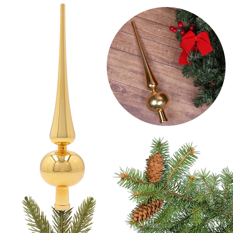 Pointed Christmas Tree Topper Christmas Topper Decoration 30cm (Gold)