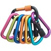 Locking Carabiner, 8-colors Premium Aluminum Alloy D-ring Carabiner Clips for