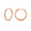 316L Surgical Stainless Steel Huggie Hoop Earrings 12mm Rose Gold
