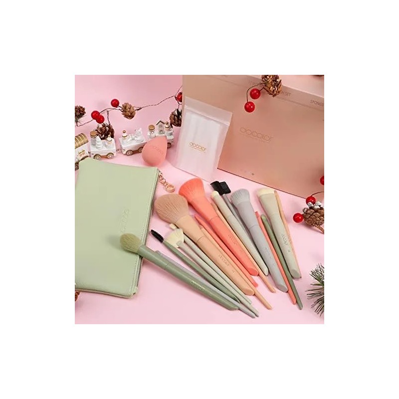 Docolor Juego De Brochas De Maquillaje 17 Piezas Brochas De