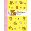 San-X Rilakkuma 6-Hole Sealing Notebook, Sticker Collection, Refill, Compatible with