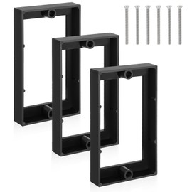 YQQYG 3 Pcs 1/2" Single Gang Receptacle Electrical Box Extender, Black Electric Box Extender with 6 Screws for Electric Box and Electric Outlet Switches