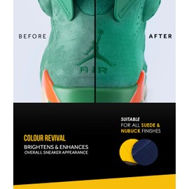 Crep Protect Suede Reviver - Suede Shoe Cleaner, Conditioner & Suede Brush for Suede & Nubuck Sneakers - Restores Vibrancy & Texture - Nourishing Suede Spray For Tired Footwear