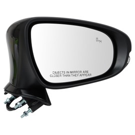 TRQ Right Mirror without Memory, with Blind Spot Indicator Passenger Side Compatible with 2016-2017 Lexus IS200t 2014-2015 IS250 2016-2020 IS300 2014-2020 IS350 LX1321171