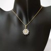 TENDER LIHOME Juego Collar Y Aretes De Girasol Diamantado Cadena