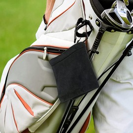 YALIHAIXIA Golf Towel Golf Ball Towel Golf Ball Cleaning Towel for Golf Bags Golf Course Exercise Fitness Sports Outdoor Yoga (Black)