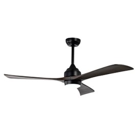 YLIEHS 52 Inch Ceiling Fan with Lights and Remote Control, Quiet Motor, 3 Blade, 6 Speed Levels, Reversible, Matte Black and Black Walnut
