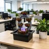 Desktop Water Fountain Indoor:6 Tier Cascading Waterfall with Spinning Orb