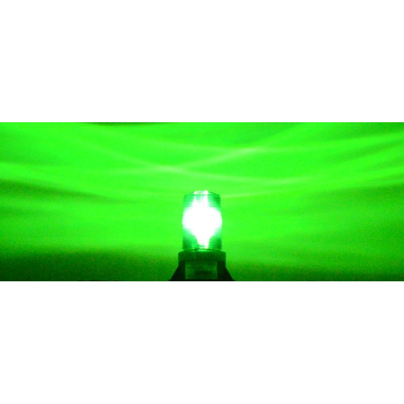 B125WS 12V AC DC 25W GREEN STEADY-ON LIGHT BEACON EMERGENCY