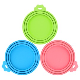 Pet Food Can Covers-Comtim 3 Pack Silicone Can Lids Caps for Dog Cat Wet Food,Universal Size Fit Most Standard Size Canned Dog and Cat Food