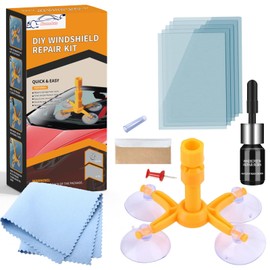 Xtremeauto Windscreen Repair Kit - 12PC Car Windscreen Repair Kit, Repair Cracked & Chipped Window Glass, Cracked Windshield Glass Repair Kit Car Glass Repair Kit, Windscreen Chip Repair With Cloth