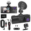 3 Channel WiFi Dash Cam, FHD 1080P Dash Cam Front