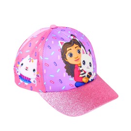 Gabby's Doll House Baseball Cap for Girls, Hat Glitter Design, Gabby Baseball Cap, Kids Summer Hat, Gift for Girls, pink, 53