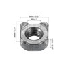 sourcing map Weld Nuts, M4 Square UNC Carbon Steel Machine