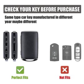 Gematay for Mazda Key Fob Cover with Keychain, Key Shell Cover Holder Compatible with 2019-2022 Mazda 3 Mazda 3 Hatchback 2020-2022 Mazda CX-5, CX-30, CX-10 3 4 Button Smart Key Fob, Green