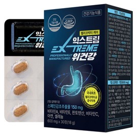 Extreme Stomach Health 600mg, 30 tablets, 1 pack / 익스트림 위건강 600mg, 30정, 1개