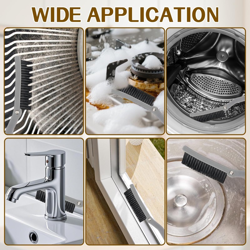 11Pcs Crevice Cleaning Brush Kit, Hard Bristle Crevice Cleaning Brush