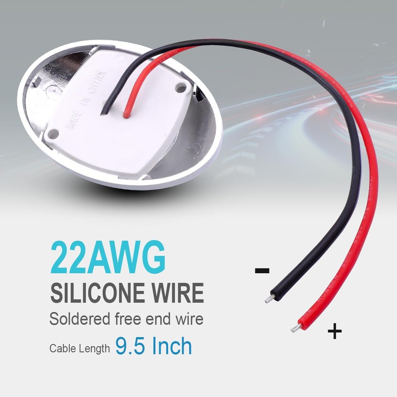 Ledvillage 3 Inch Oval Clear Lens Red LED Side Marker