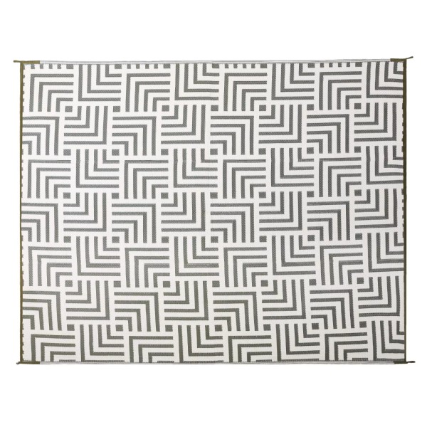 Stylish Camping Reversible Mat 8x10-Ft Outdoor Polypropylene Pattern Patio Rug,