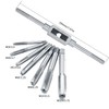 lzijun 8 Pcs Tap Wrench Set, Adjustable Reamer Thread Tap