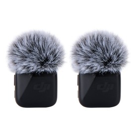 2*Pcs Furry Mic Windscreen for DJI Mic Mini - Mic Wind Muff Suitable for DJI Mini Reduce Wind Noise, Keep Microphone Clean (Grey)