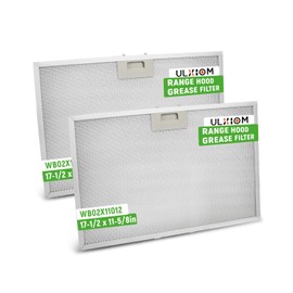 ULXIOM 2 Pcs WB02X11012 Grease Filter Fit for GE Range Hood, 17 1/2 X 11 5/8 In