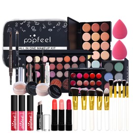 MolPafe All-in-one Makeup Set for Beginners or Pros, Cosmetic-Gift for Women -Include Makeup Brush Set, Eyeshadow Palette, Powder puffs, Eyebrow Pencil, Mascara, Concealer, Lip Gloss Set -03B