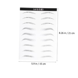 Ipetboom Natural Waterproof Eyebrow Stickers 2 Sheets/18 Pairs Eyebrow Makeup Tools Create Your Own Shape