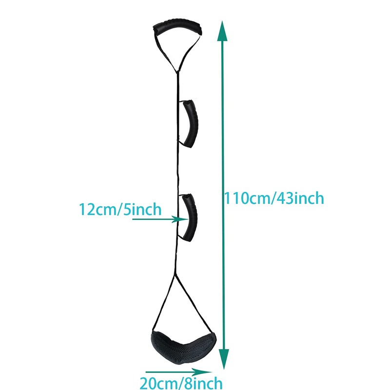 Healthman Leg Lifter Strap Multi-Loop Style - with Hand Grips
