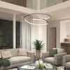 artika Salto 26W LED Modern Pendant Light Fixture, Chrome Finish