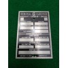 General Electric Aircraft Turbojet Engine Blank Data Plate