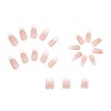 French Tip Press on Nails Medium Coffin Fake Nails with