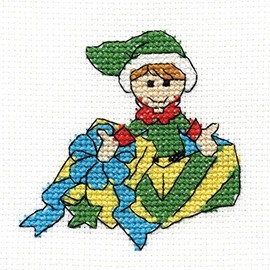 DMC Christmas Character Mini Cross Stitch Kit - Elf