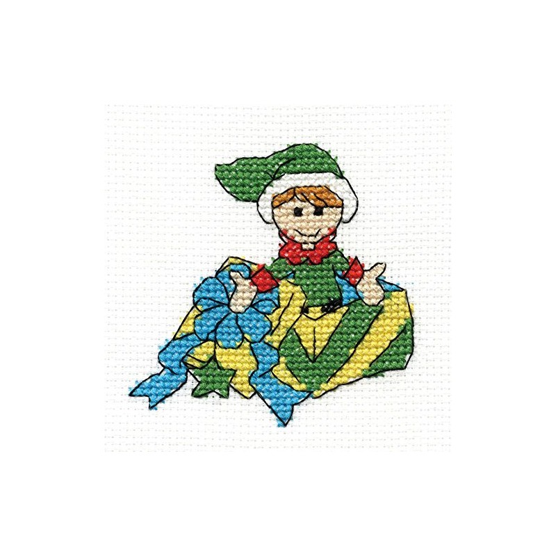 DMC Christmas Character Mini Cross Stitch Kit - Elf