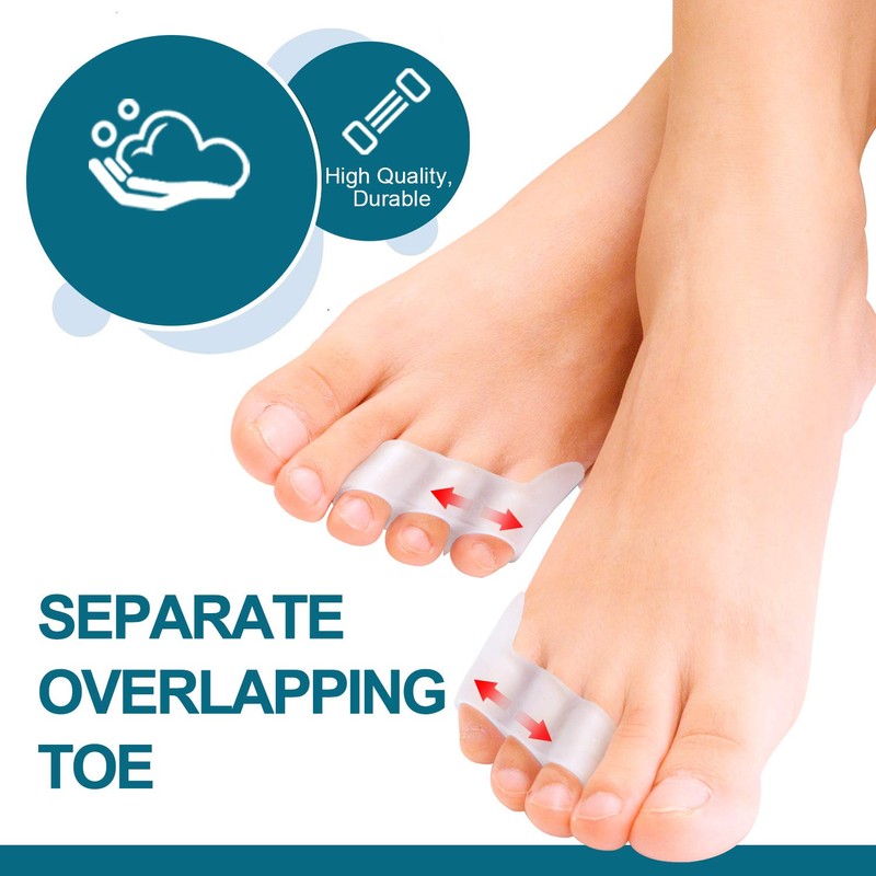 Povihome 10 Pack Pinky Toe Separator and Protectors, Triple Gel