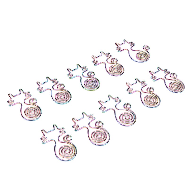 100pcs Cat Shape Paper Clips Colorful Plating Process Increased Slip