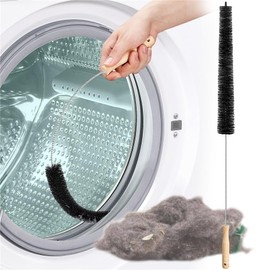 Dryer Vent Cleaner Kit Clothes Dryer Lint Brush Vent Trap Cleaner Home Essentials - 30" Extra Long Flexible Vacuum Clothes Dryer Lint Trap Vent Cleaning Refrigerator Coil Brush (1) | Itlovei