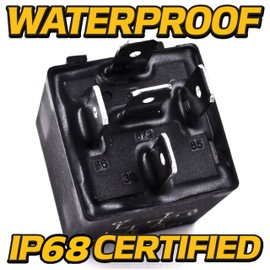 HD Switch 12V 40A Waterproof Relay Replaces 532109748, 532 10 97-48, 109748X, Husqvarna AYP Craftsman w/LED Indicator Light & Dielectric Grease