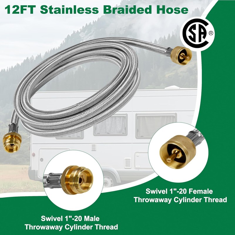 Extend A Stay RV Propane Kit, Propane Brass Tee 4
