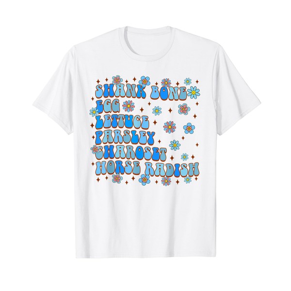 Passover Foods Pesach Jewish Shank Bone Egg Lettuce Parsley T-Shirt