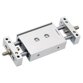 QQAMOGNNK STMB Double Piston Rod Compressed air Gas Cylinder bore 10 16 20 25mm Adjustable Stroke Slide Double Shaft Double Rod Cylinder(Stmb20,175)